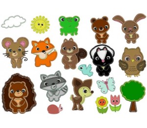 Stickserie - Waldleben